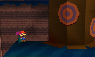 First paperization spot in Tree Branch Trail of Paper Mario: Sticker Star.