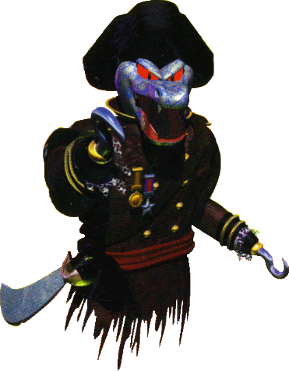 Artwork of Mr. X, a character who did not appear in the final game.