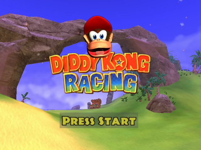 File:Diddy Kong Racing Adventures title screen.png