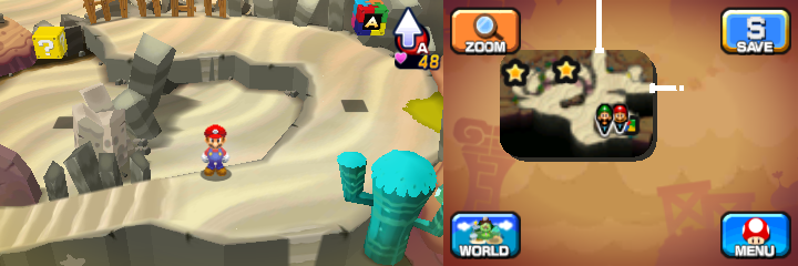 Eighth and ninth blocks in Dozing Sands of Mario & Luigi: Dream Team.