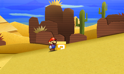 Fourth ? Block in Drybake Desert of Paper Mario: Sticker Star.