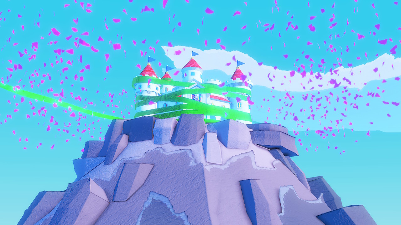 The purple streamer is destroyed