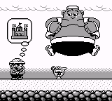 Wario wishing for a castle from the Genie in Wario Land: Super Mario Land 3