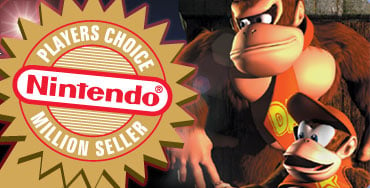 Official Player's Choice logo and artwork, featuring Donkey Kong and Diddy Kong.