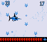 Enguarde the Swordfish in the second Bonus Level of Arctic Abyss in Donkey Kong Land 2