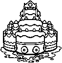 Cake Mountain stamp, from Mario Kart 8.
