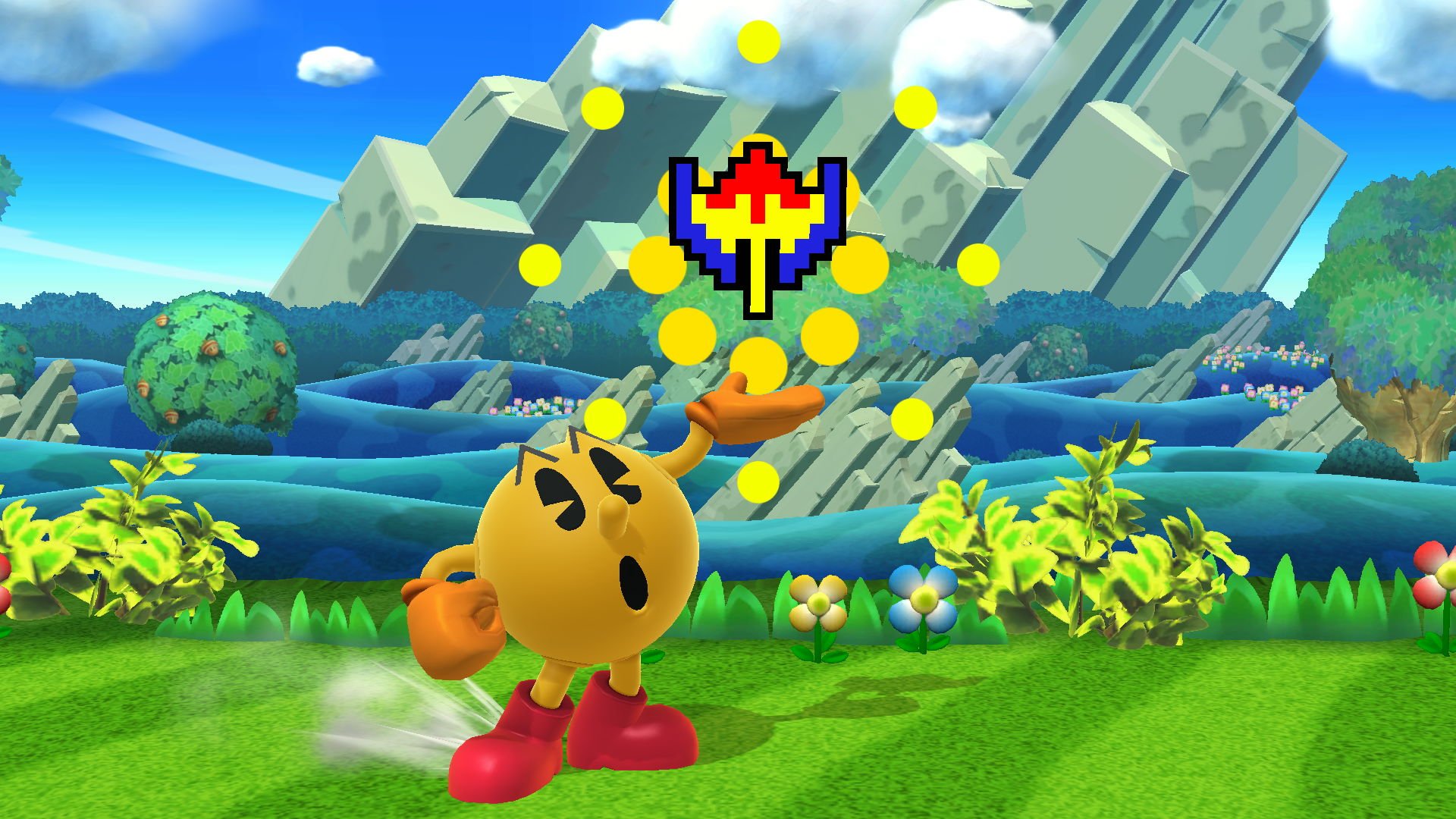 File:Pac-Man Bonus Fruit Galaxian Wii U.jpg - Super Mario Wiki, the ...