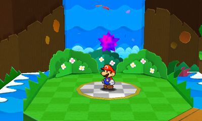 Second paperization spot in Water's Edge Way of Paper Mario: Sticker Star.
