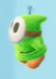 A green Fly Guy in Yoshi's Crafted World.