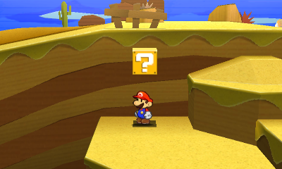 Fifth ? Block in Drybake Desert of Paper Mario: Sticker Star.