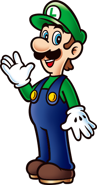 File:Luigi waving shaded.png - Super Mario Wiki, the Mario encyclopedia