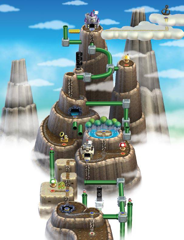 Mars Eerbetoon Sleutel World 6 (New Super Mario Bros. Wii) - Super Mario Wiki, the Mario  encyclopedia