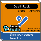 The shelf sprite of one of Ashley's favorite artist's comics: Death Rock in the game WarioWare: D.I.Y..