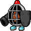 A Jailgoon with a Goomba trapped, in Mario & Luigi: Bowser's Inside Story.