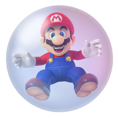 Mario in a Bubble Mario vs. Donkey Kong on Nintendo Switch.