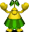 Sprite of a yellow Pianta from Mario Kart DS