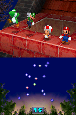 Gameplay of Star Catchers in Mario Party DS