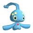 A sticker of Manaphy in the game Super Smash Bros. Brawl.