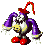 Battle idle animation of Punchinello from Super Mario RPG: Legend of the Seven Stars
