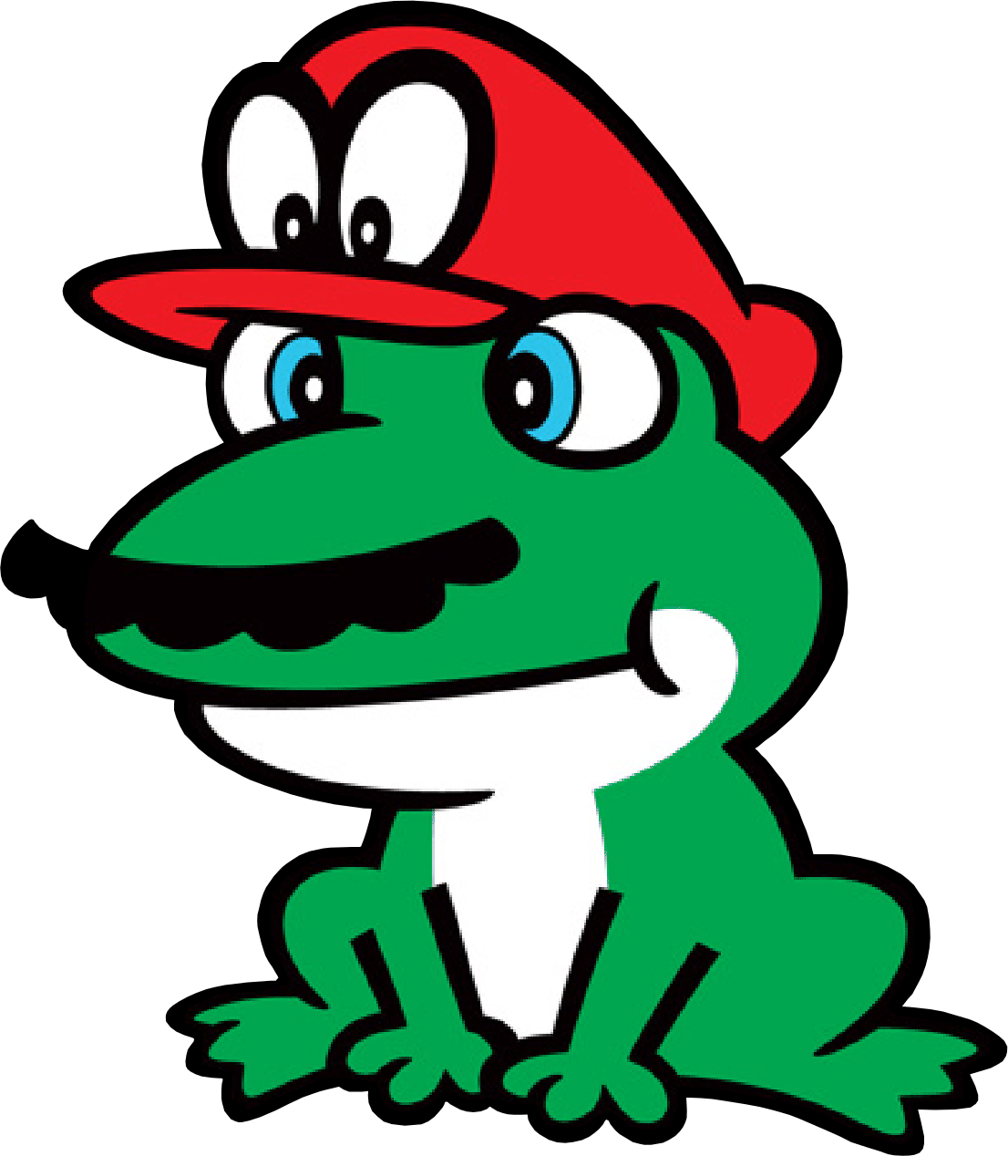 Artwork of Mario as a frog, for Super Mario Odyssey