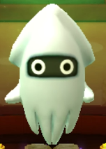 Mega Blooper as viewed in the Character Museum from Mario Party: Star Rush