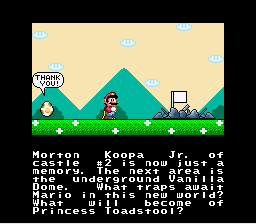 A screenshot from #2 Morton's Castle from Super Mario World