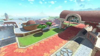 One of Salty Salty Speedway's streets in Free Roam