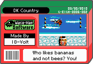 The shelf cover for one of 18-Volt's microgames in WarioWare: D.I.Y.