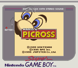 Mario's Picross (title screen)