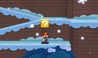 Fourth ? Block in Snow Rise of Paper Mario: Sticker Star.