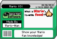The shelf cover for one of Wario-Man's microgames in WarioWare: D.I.Y.