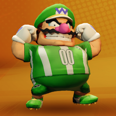 File:Wario (no gear, green) - Mario Strikers Battle League.png