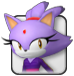 Blaze the Cat's character select screen sprite from Mario & Sonic at the Olympic Games.