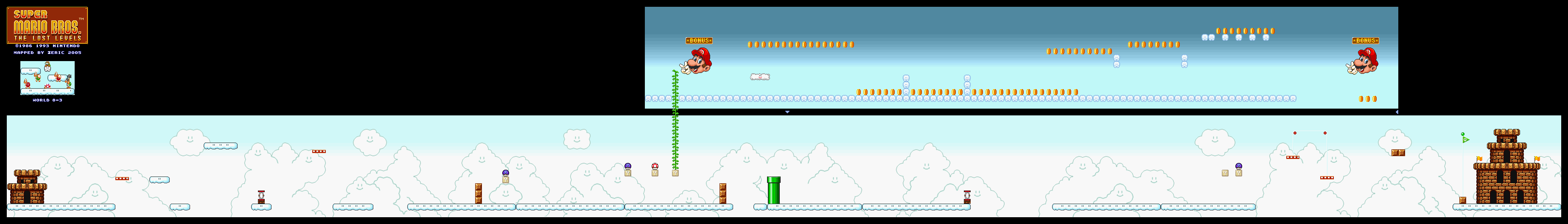 Map of World 8-3 (Super Mario All-Stars version)