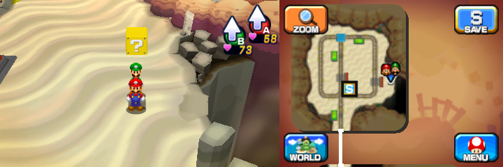 Block 50 in Dozing Sands of Mario & Luigi: Dream Team.
