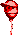 A sprite of an Extra Life Balloon from Donkey Kong GB: Dinky Kong & Dixie Kong, notably in the shape of Diddy Kong's head