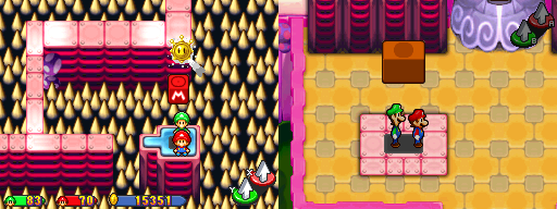 Eighth block in Shroob Castle of the Mario & Luigi: Partners in Time.