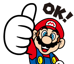 File:Mario OK! - Animated Sticker.gif