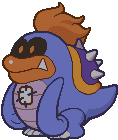 Battle idle animation of Tubba Blubba after reuniting with his heart from Paper Mario
