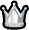 Sprite of a silver crown from the user interface (UI) of Super Mario Galaxy 2.