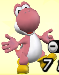 Pink Yoshi from Mario Super Sluggers