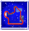 Spaceport Alpha course icon from Diddy Kong Racing DS.