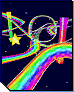 Rainbow Road icon, from Mario Kart DS.