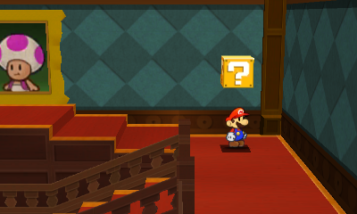 First ? Block in The Enigmansion of Paper Mario: Sticker Star.