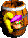 Sprite of a Dixie Barrel from Donkey Kong Country 2 for Game Boy Advance