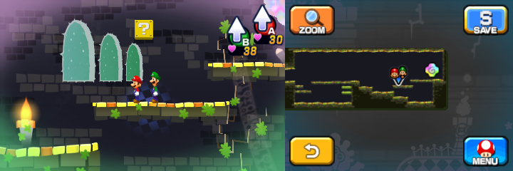 First block in Dreamy Pi'illo Castle accessed by a Pink Pi'illo of Mario & Luigi: Dream Team.