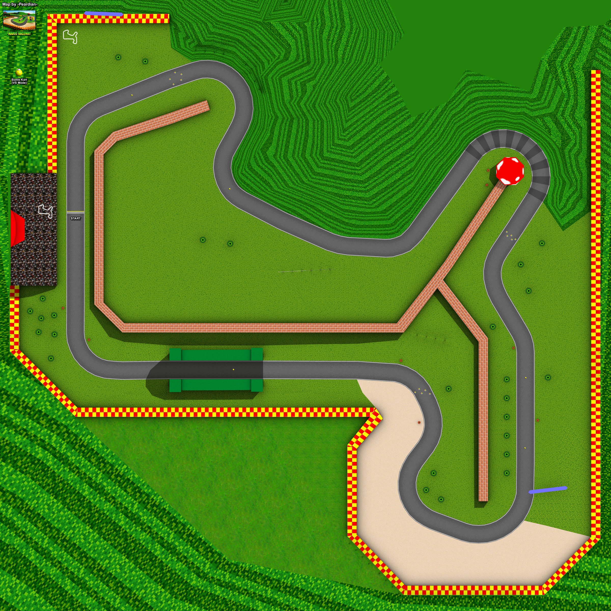 File:MK64 Mario Raceway map.jpg - Super Mario Wiki, the Mario encyclopedia