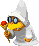 Sprite of a White Magikoopa from Mario & Luigi: Bowser's Inside Story + Bowser Jr.'s Journey.