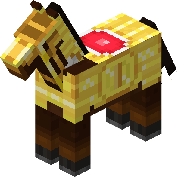 File:Minecraft Mario Mash-Up Horse Darkbrown Gold Render.png