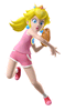 A Sticker of Princess Peach (Mario Superstar Baseball) in Super Smash Bros. Brawl.